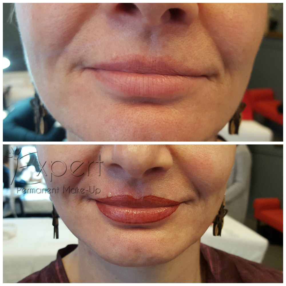 Permanent Make-up - Lippen Vorher-Nachher-Bild 2