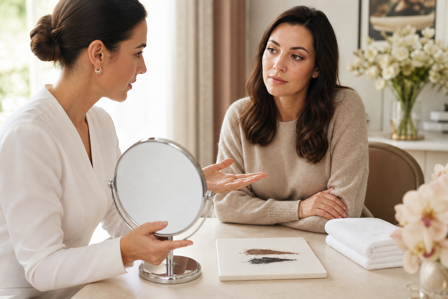 Lidstrich Permanent Make-up Expert bei zu breitem altem Lidstrich