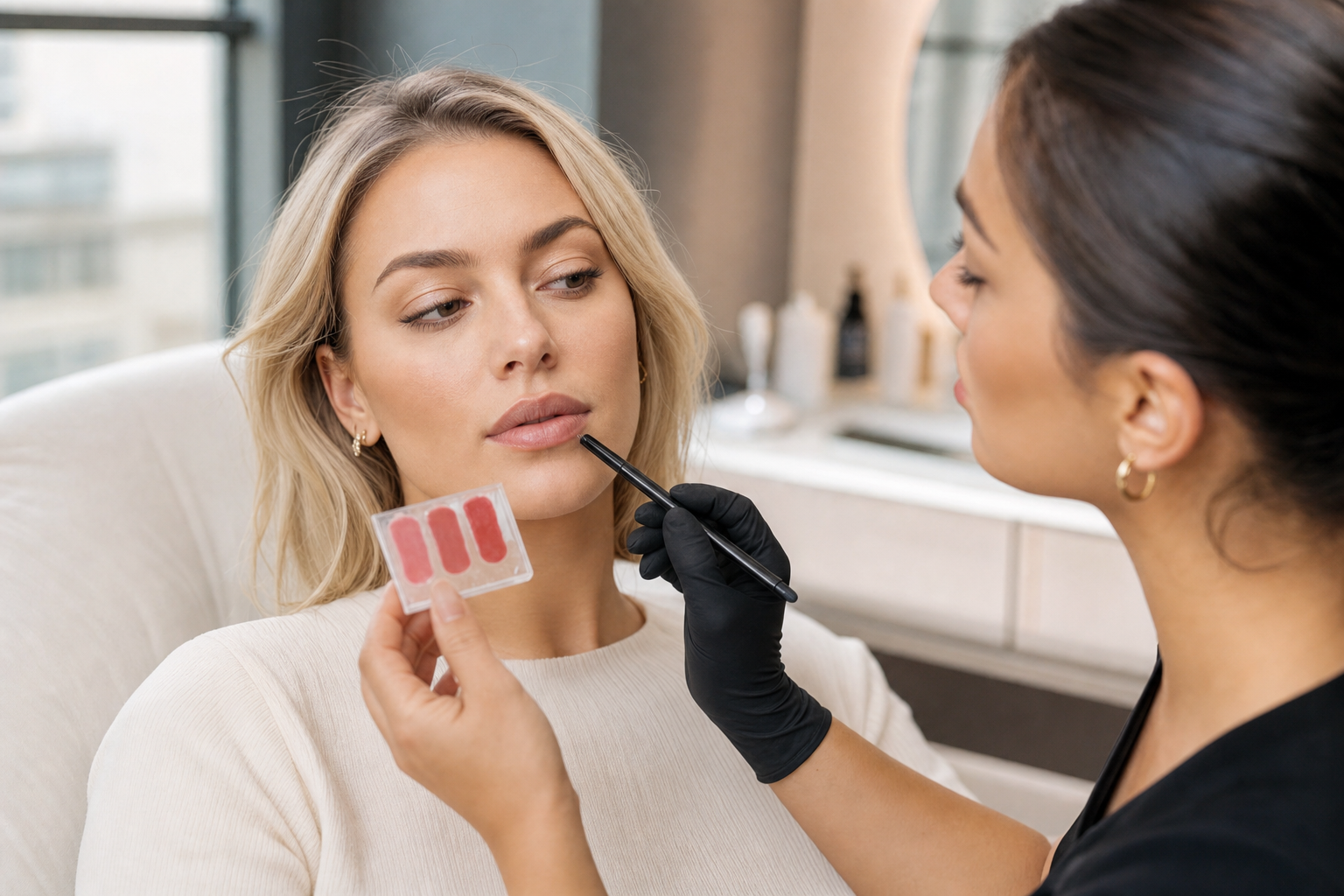 Lippen Permanent Make-up bei empfindlicher Haut