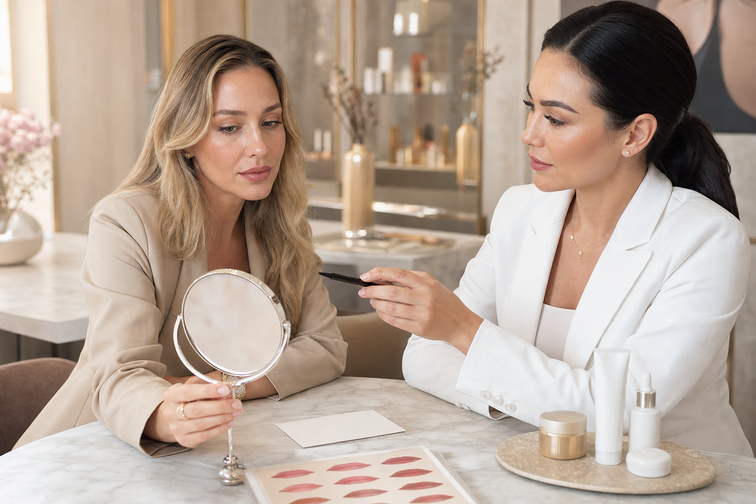 Lippen Permanent Make-up bei schiefer Lippenlinie optisch ausgleichen in einem hochwertigen Berliner Beauty-Studio