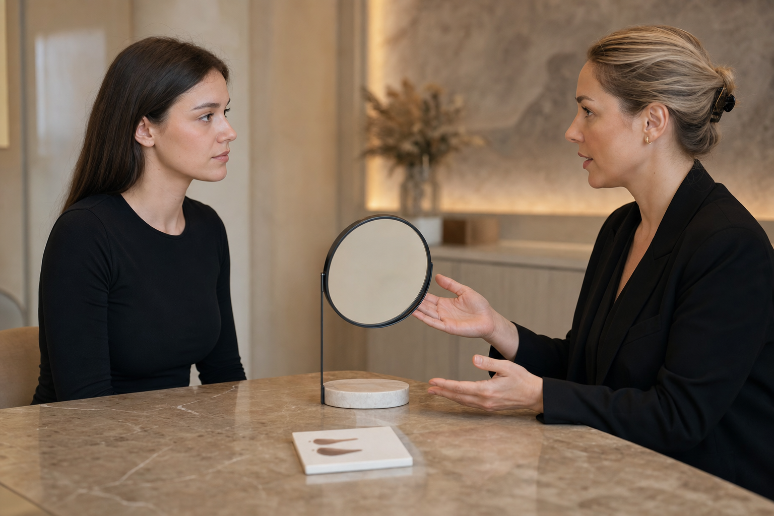Permanent Make-up Augenbrauen Rekonstruktion bei fehlender Form in einem hochwertigen Berliner Beauty-Studio