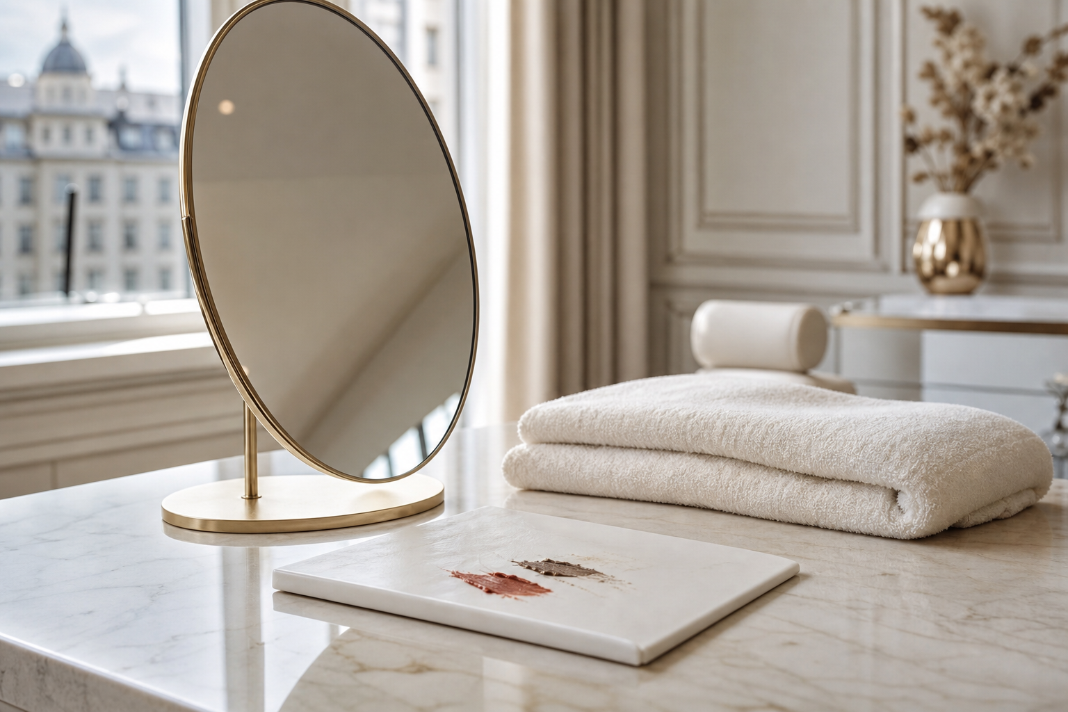 Permanent Make-up Expert Berlin alte rote Augenbrauen neutral einschätzen lassen in einem hochwertigen Berliner Beauty-Studio