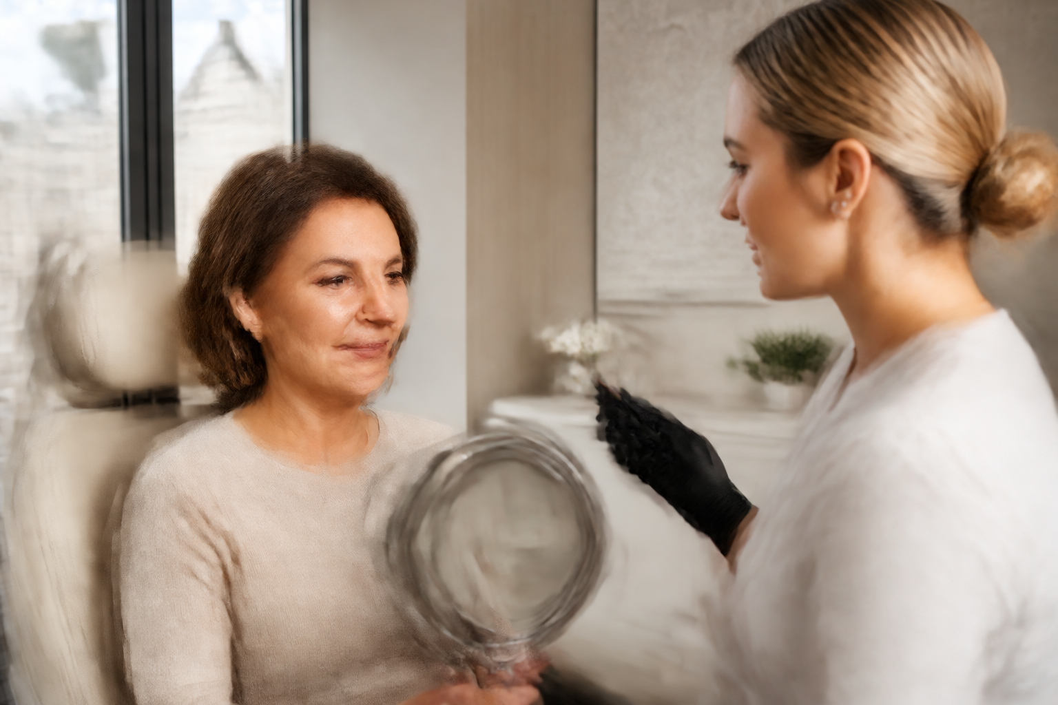 Permanent Make-up Korrektur alter Augenbrauen in Berlin in einem eleganten Berliner Beauty-Studio