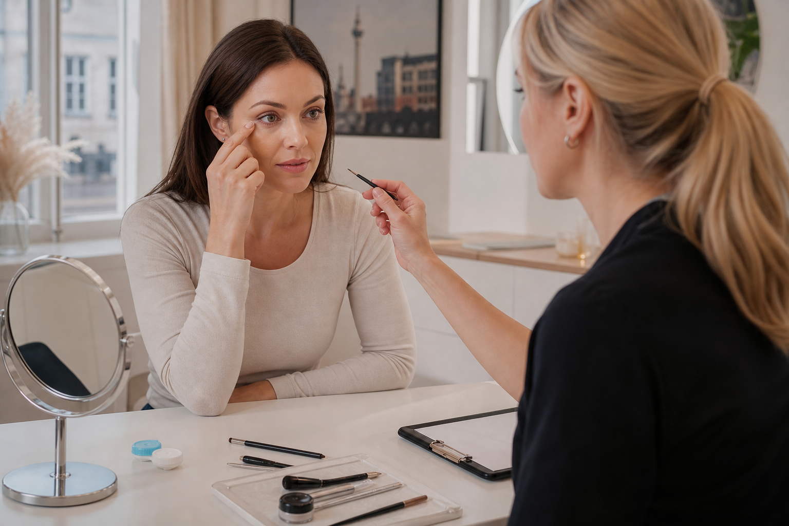 Beratung zur Wimpernkranzverdichtung bei Kontaktlinsen in Berlin