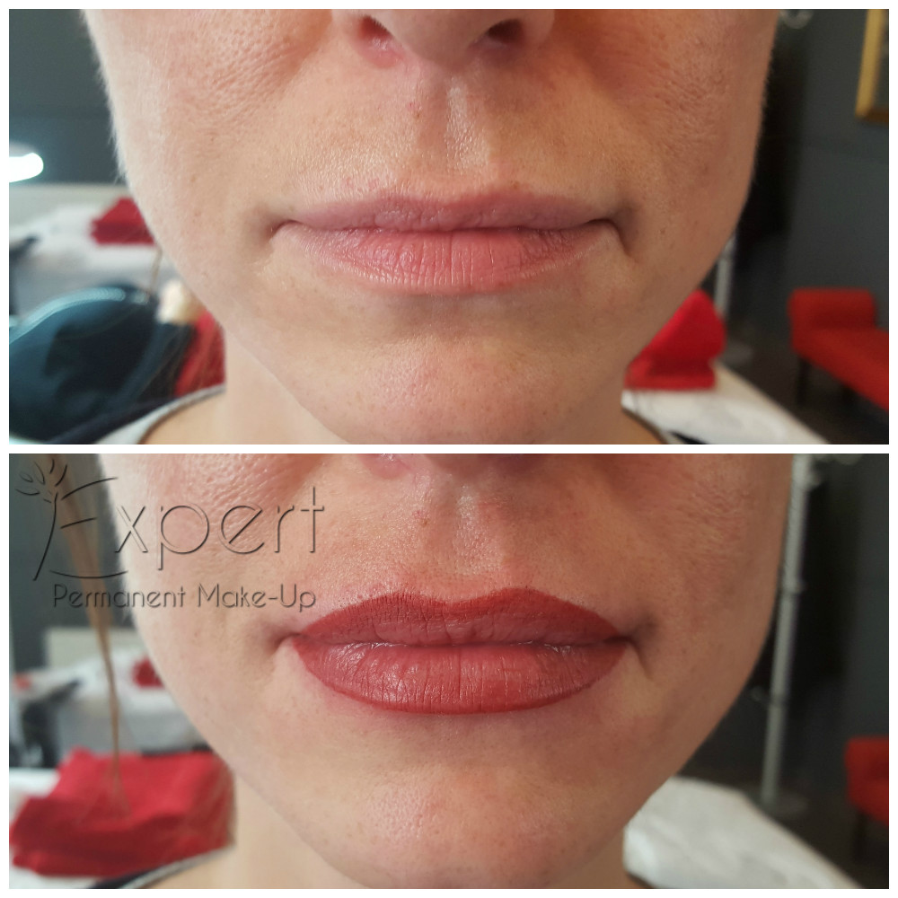 Permanent Make-up - Lippen Vorher-Nachher-Bild 3